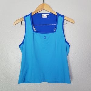 Vintage LILY'S of Beverly Hills 90s colorclock tennis tank top